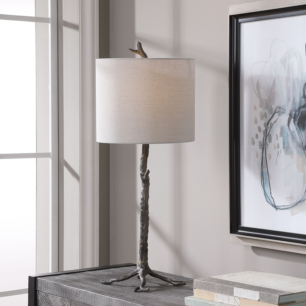 hollman gray table lamp   