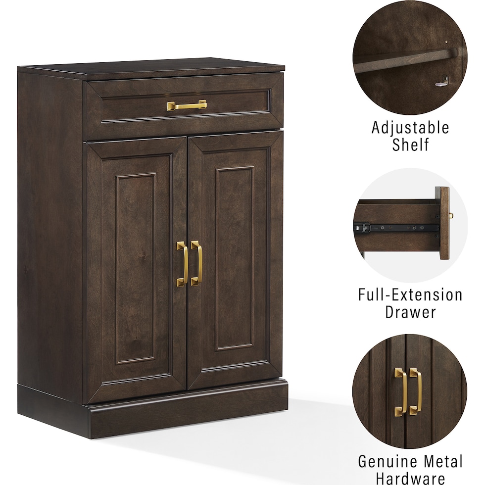 honnaly dark brown cabinet   