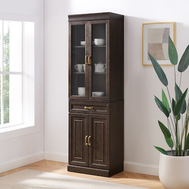 Honnaly Pantry with Glass Doors