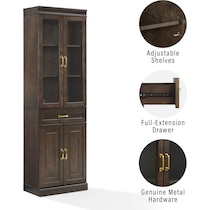 honnaly dark brown kitchen pantry   