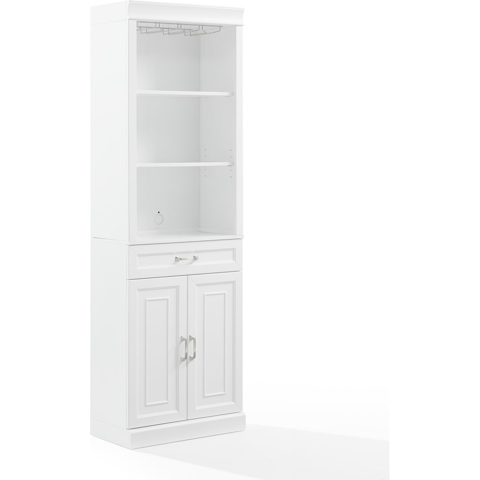 honnaly white bar cabinet   