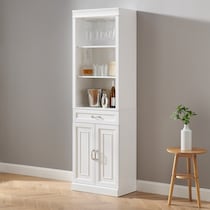 honnaly white bar cabinet   