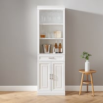 honnaly white bar cabinet   