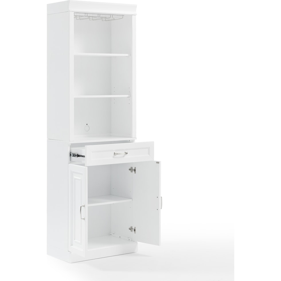 honnaly white bar cabinet   