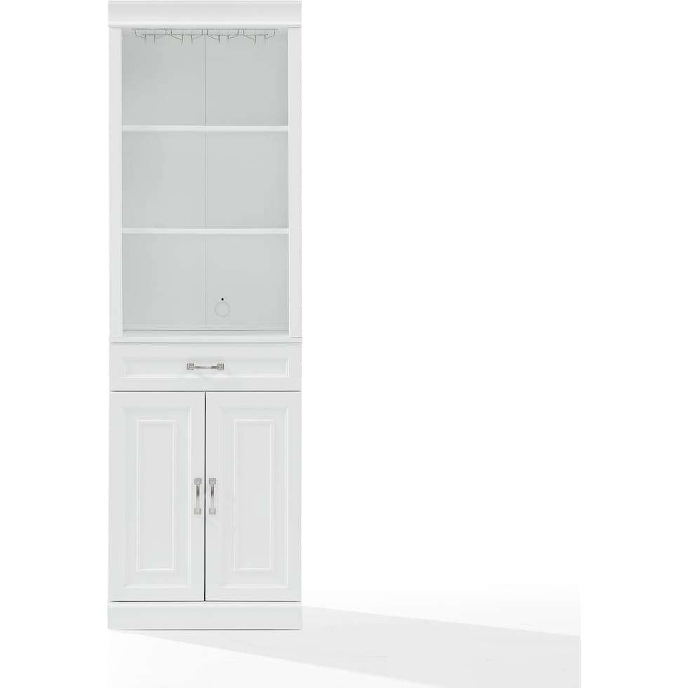 honnaly white bar cabinet   