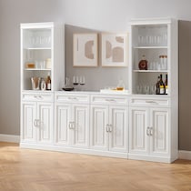 honnaly white bar cabinet   