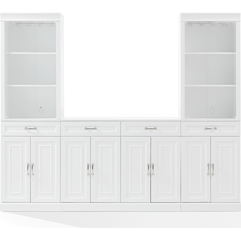 honnaly white bar cabinet   