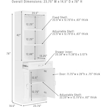 honnaly white bar cabinet   