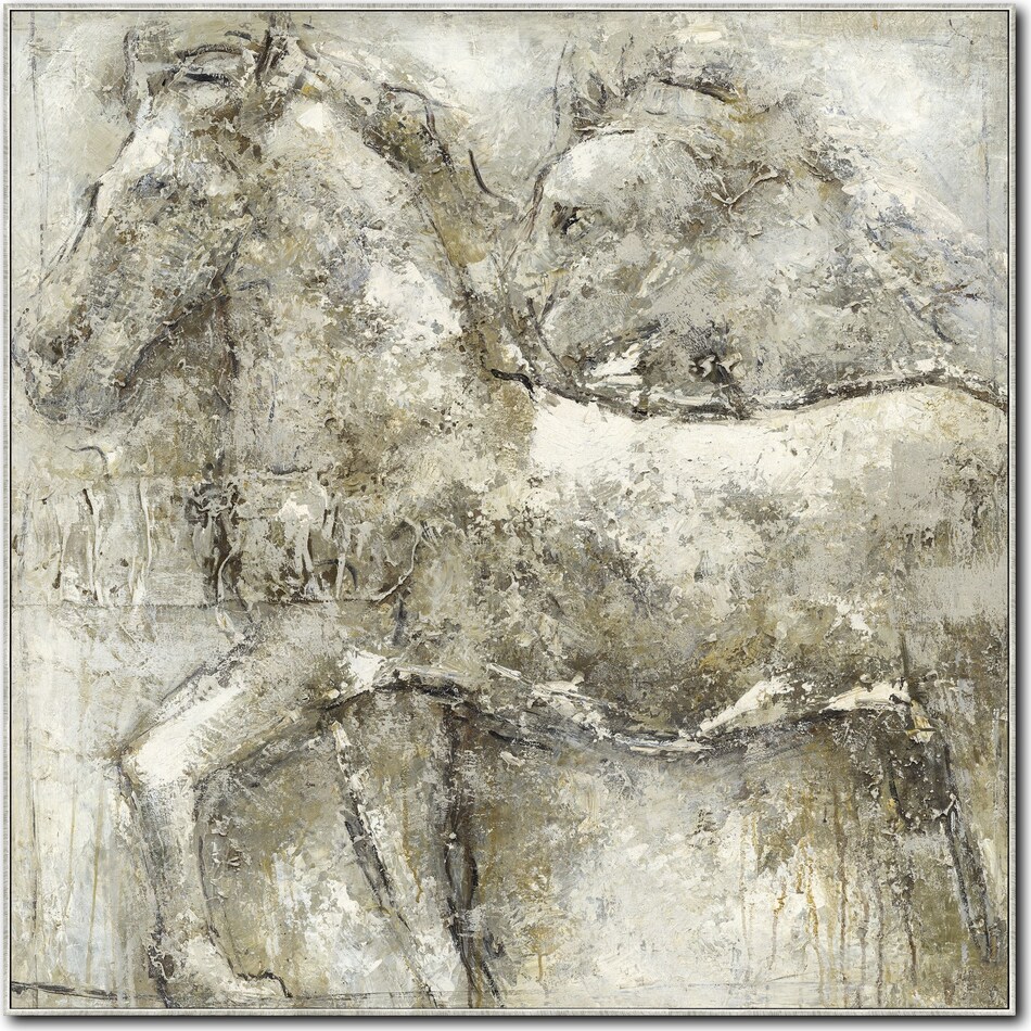 horses light brown wall art   
