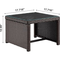 houston brown cream outdoor sectional set   