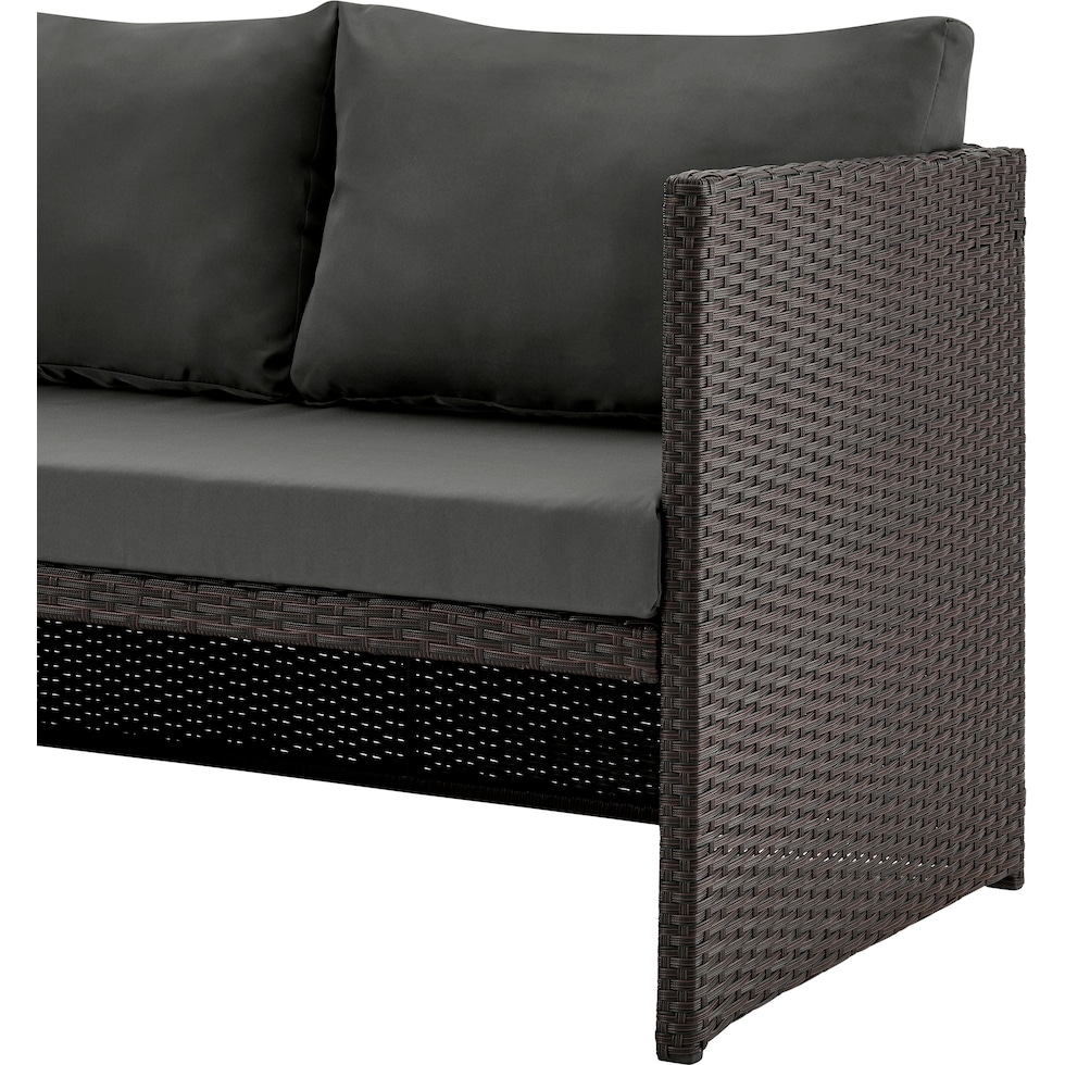 houston brown gray outdoor sectional set   