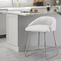 hover white counter height stool   