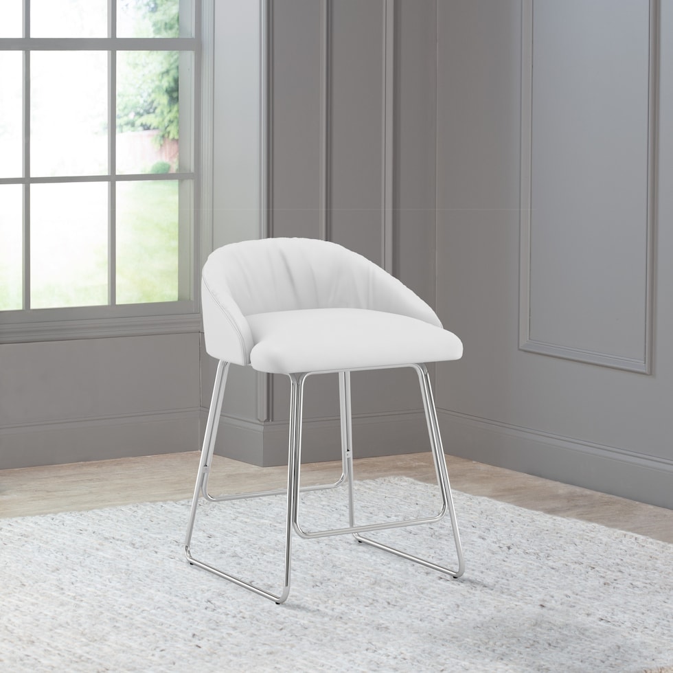 hover white counter height stool   