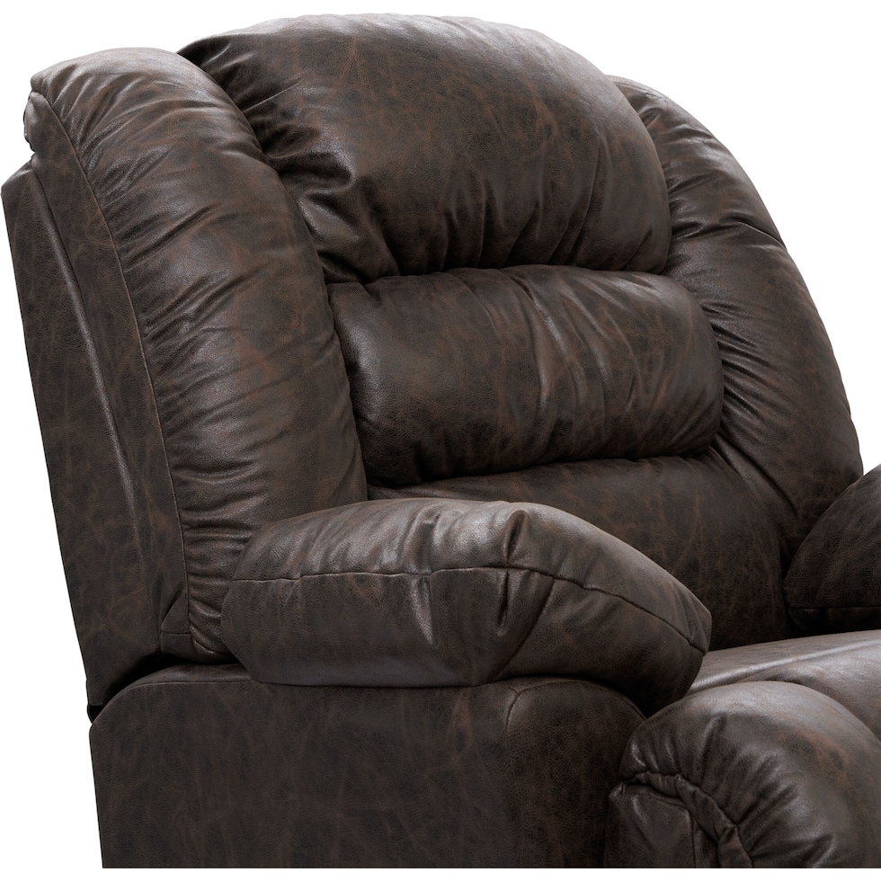 howard dark brown recliner   