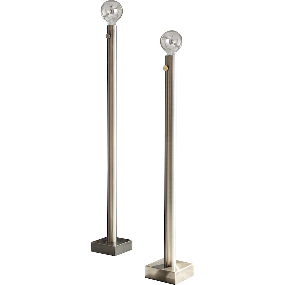 howland silver floor lamp   