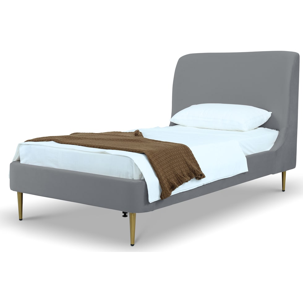hudgens gray twin bed   