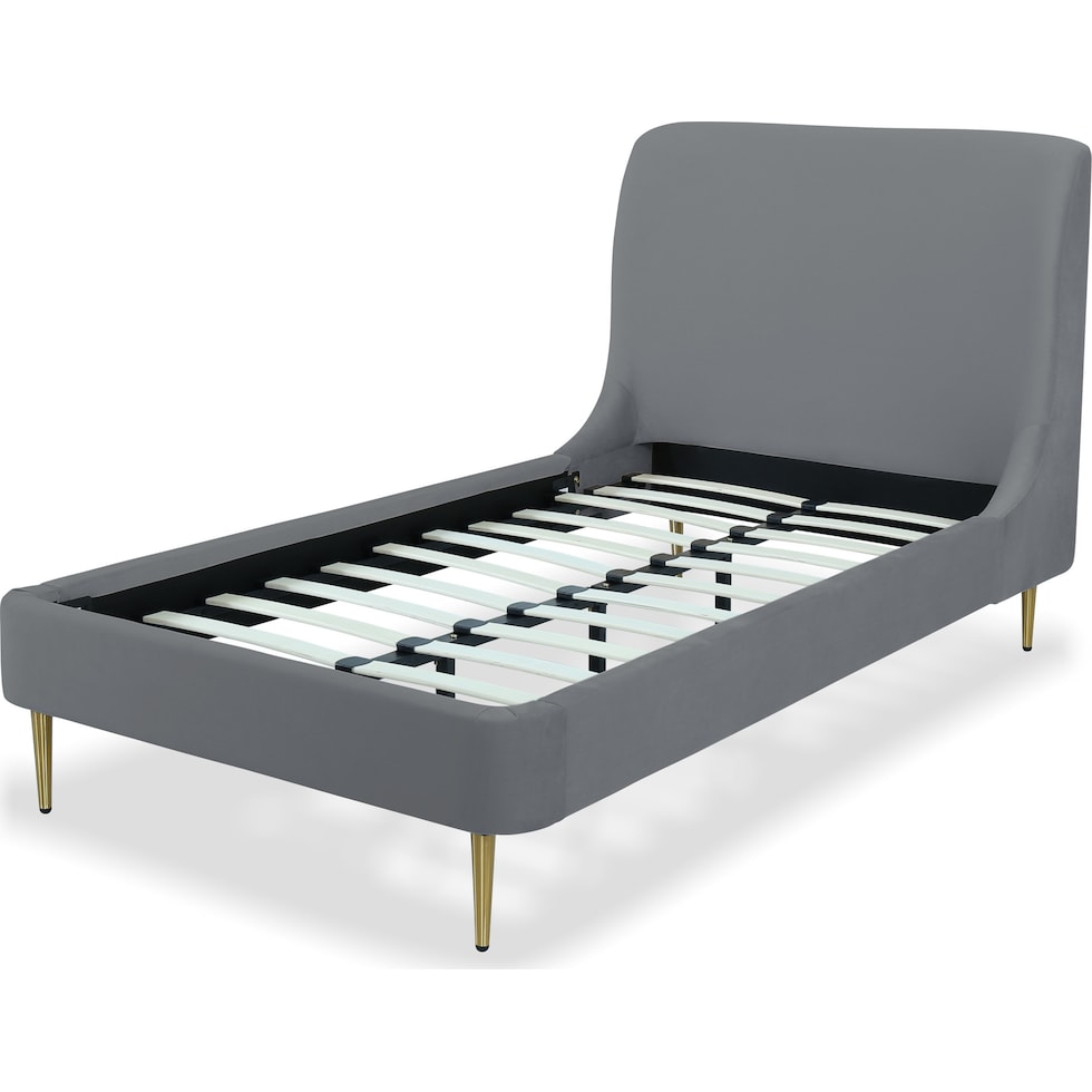 hudgens gray twin bed   