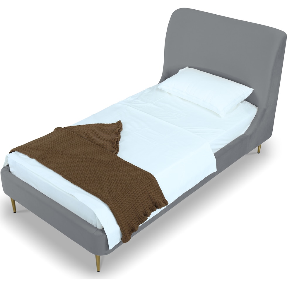 hudgens gray twin bed   