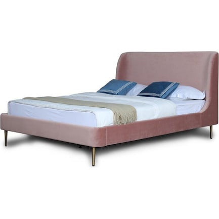 Hudgens Queen Upholstered Platform Bed - Blush