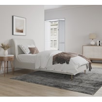 hudgens white twin bed   