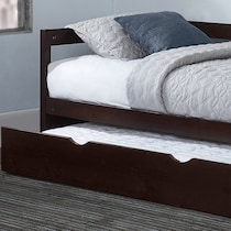 hudson dark brown twin daybed with trundle   