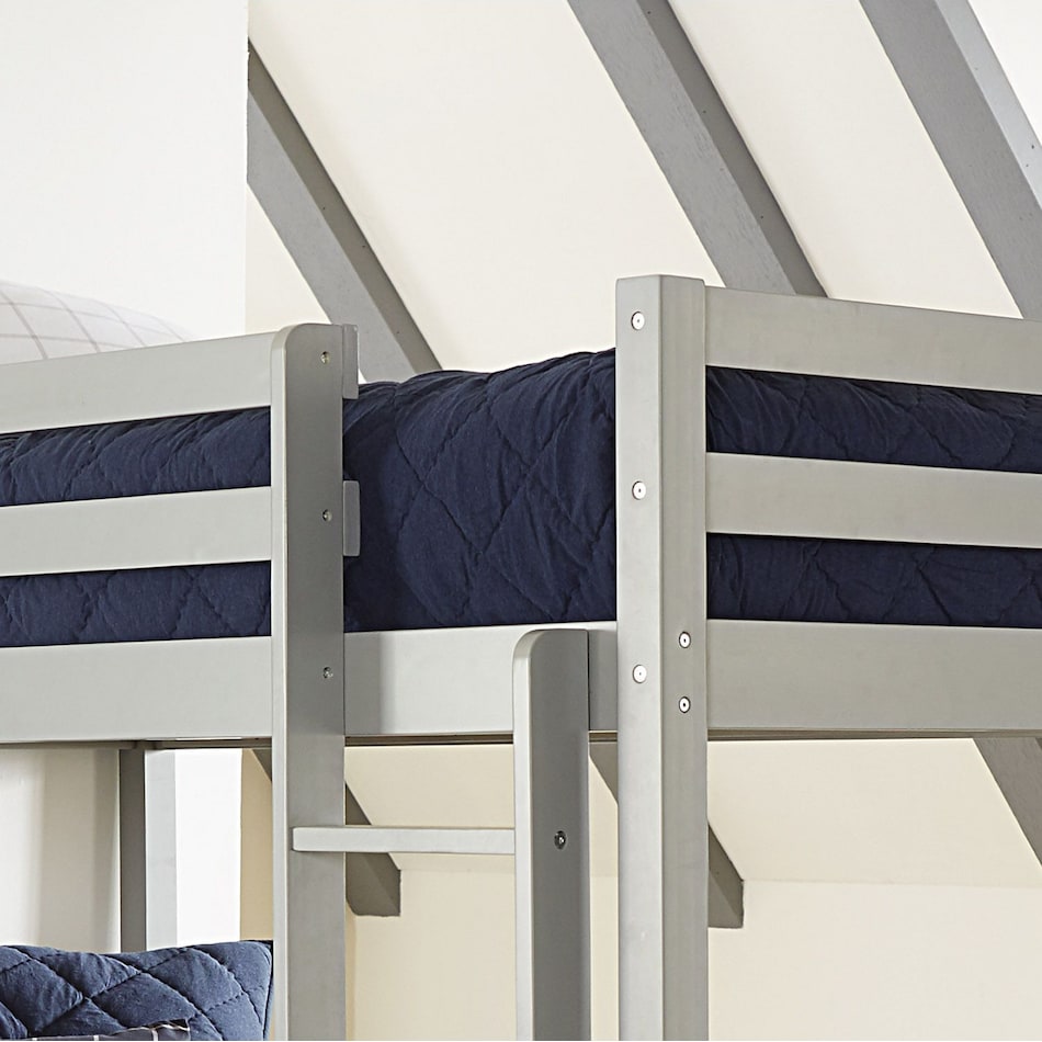 hudson gray twin bunk bed   