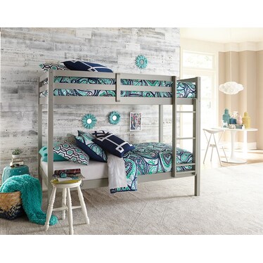 Hudson Twin Bunk Bed - Gray