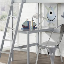 hudson gray twin loft bed with desk   