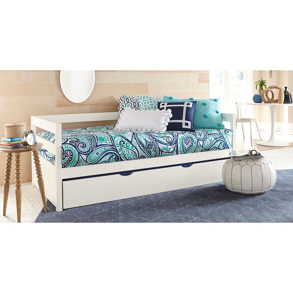 hudson white twin bed   