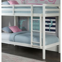 hudson white twin bunk bed   