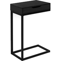 hugh black accent table   