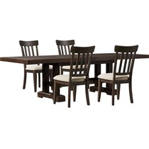 hughes dark brown  pc dining room   