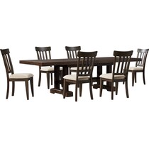 hughes dark brown  pc dining room   