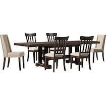 hughes dark brown  pc dining room   