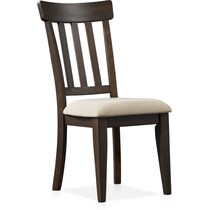 hughes dark brown dining chair   