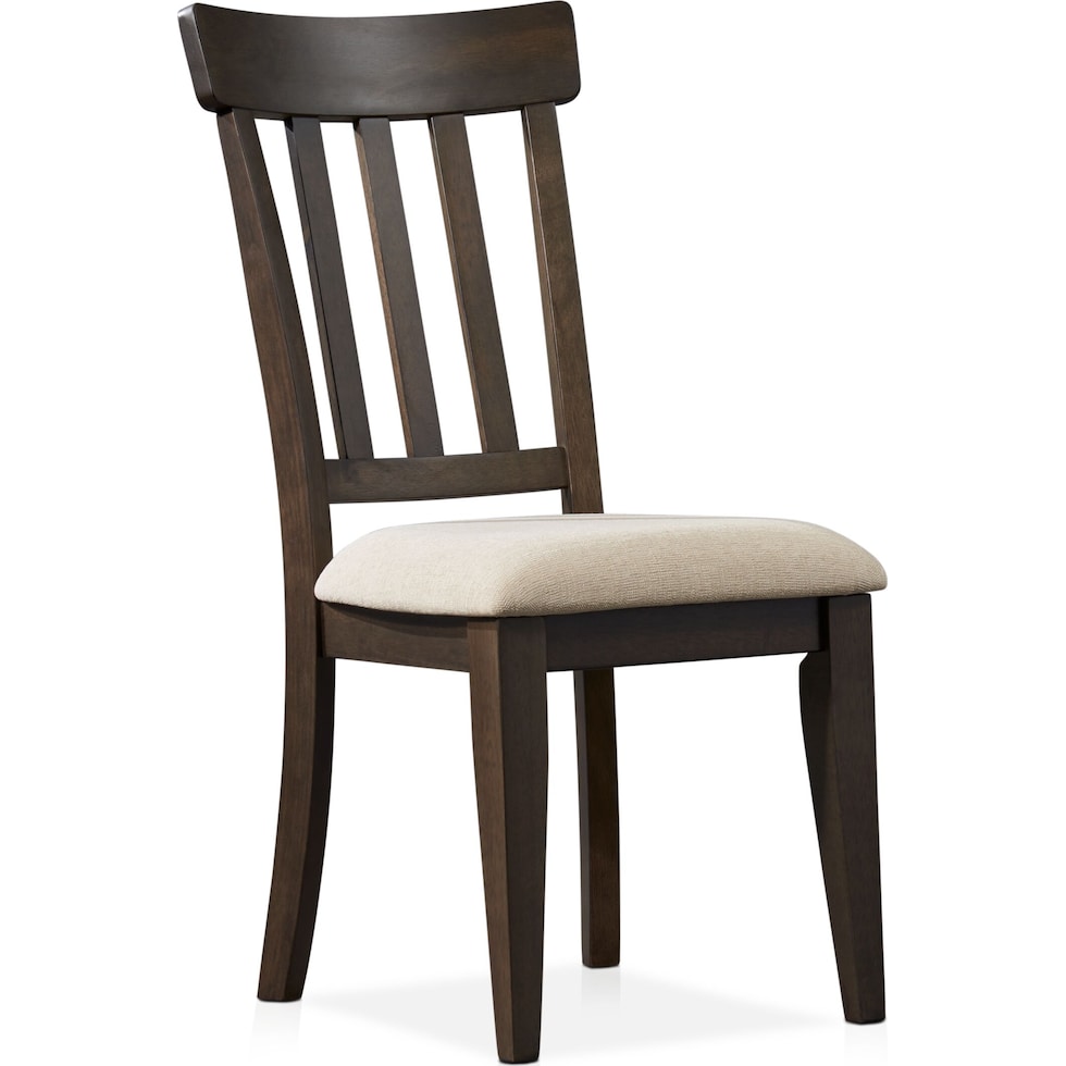 hughes dark brown dining chair   