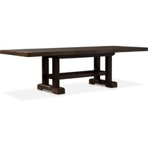 hughes dark brown dining table   