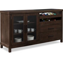 hughes dark brown server   