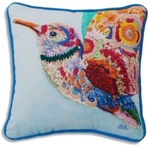 hummingbird multicolor pillow   