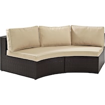 huntington brown outdoor sofa   