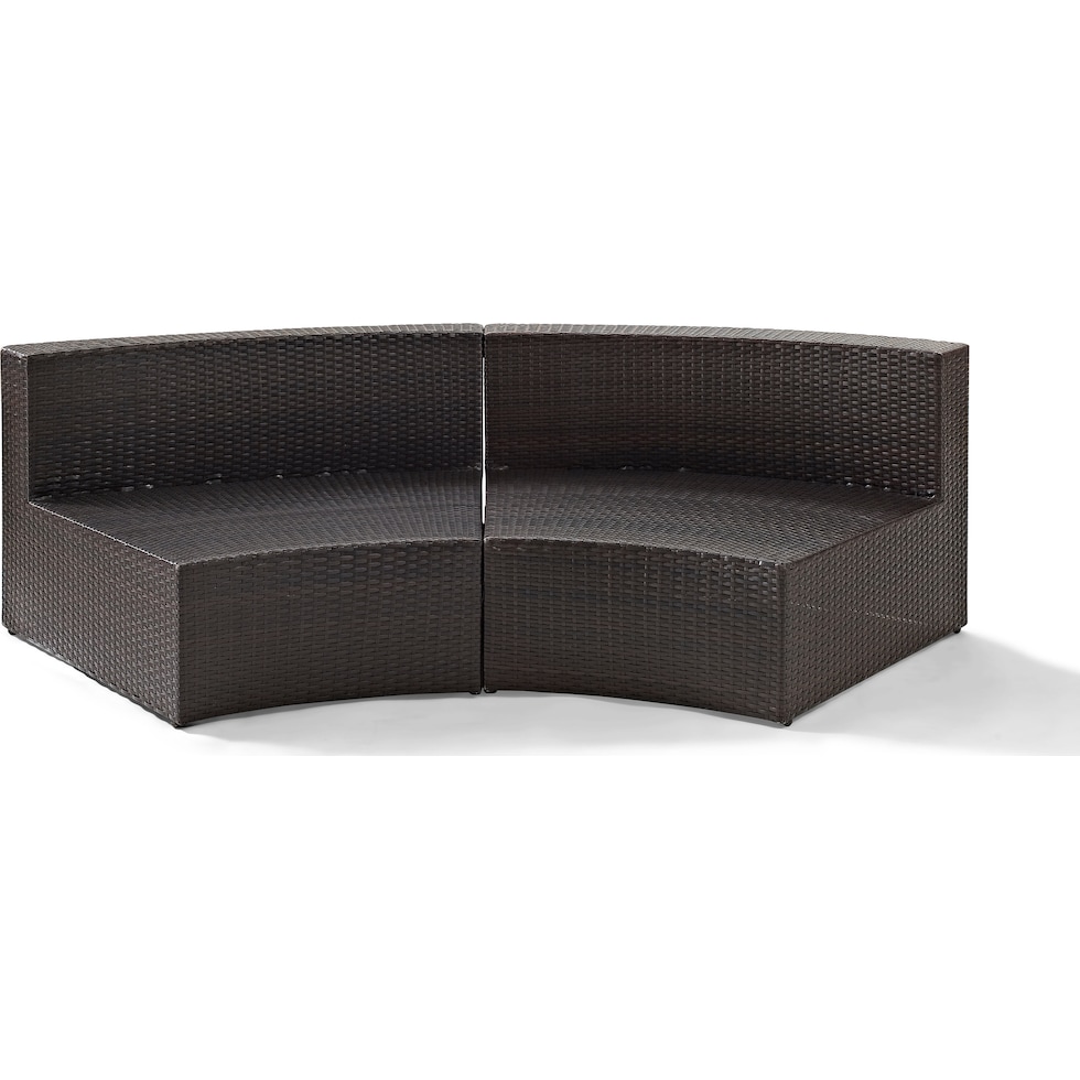 huntington brown outdoor sofa   