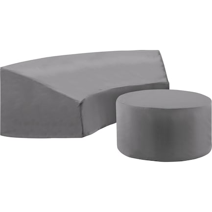 Huntington Outdoor 2-Piece Furniture Cover Set - Gray
