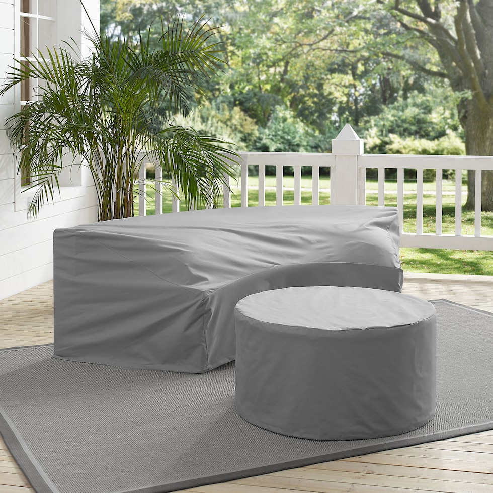 huntington gray outdoor furniture cover   