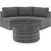 huntington gray outdoor sofa set   