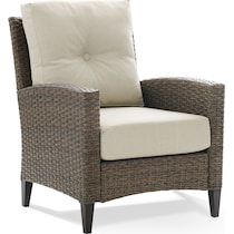 huron light brown outdoor chair   