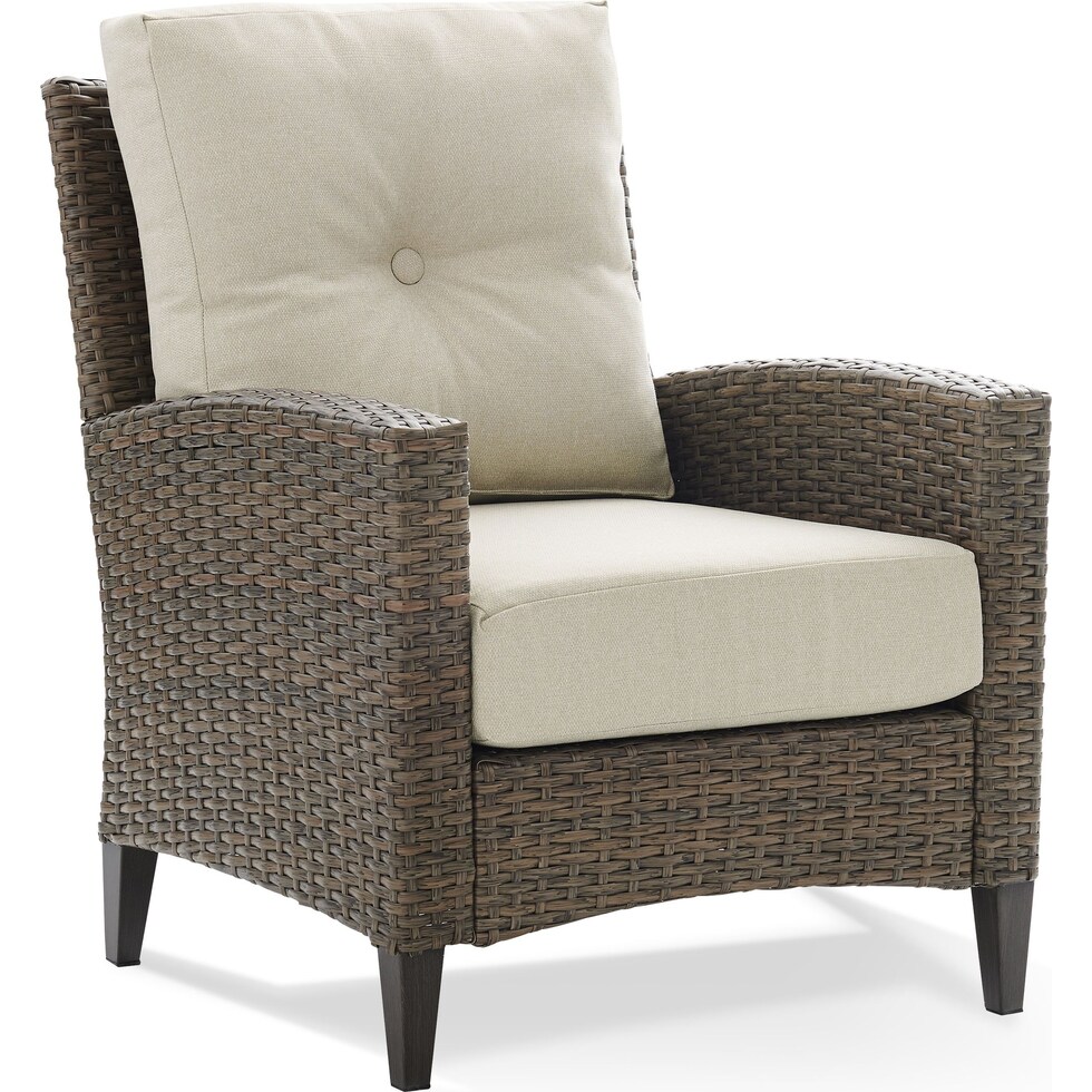 huron light brown outdoor chair   