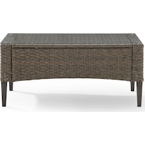 huron light brown outdoor coffee table   