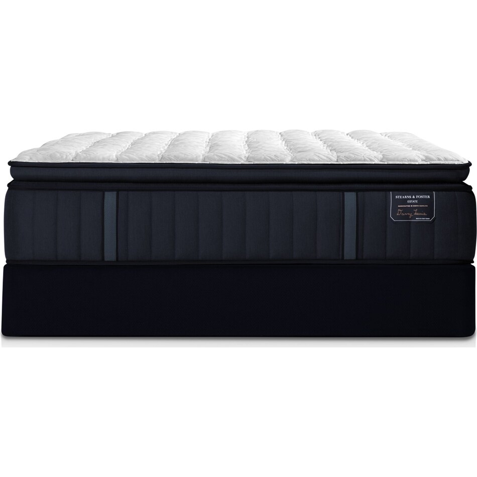 Stearns & Foster® Hurston Plush King Mattress and Split LowProfile