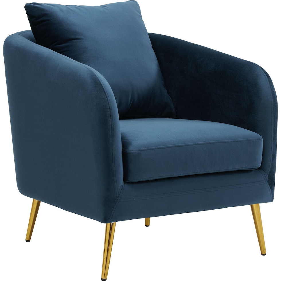 hutton blue accent chair   