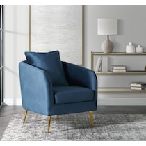 hutton blue accent chair   